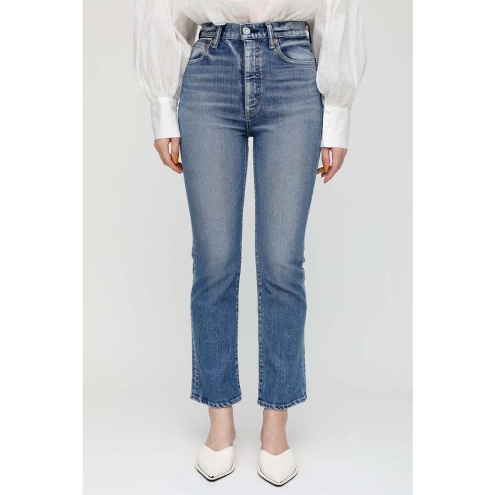 Moussy Vintage‎ Cardeno Cropped Flared Jeans Size 25